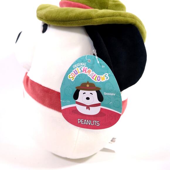 Peanuts Snoopy Squishmallow Camping Camp Scout Ranger Plush Figure 8" NWT new - Picture 3 of 4